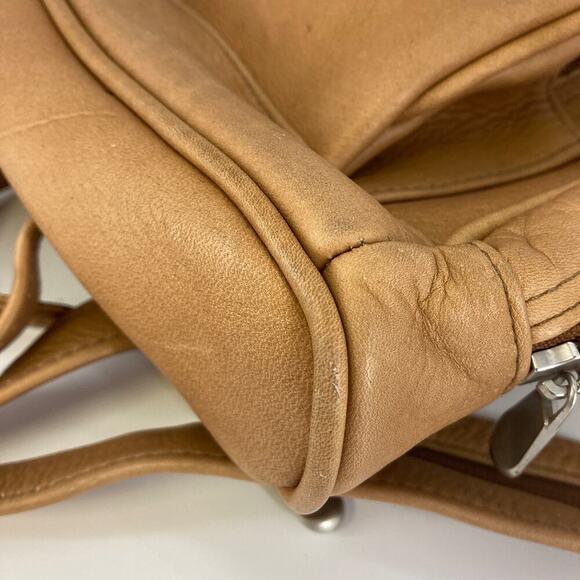 LE DONNE MINI SOFT TAN LEATHER BACKPACK - Picture 12 of 16